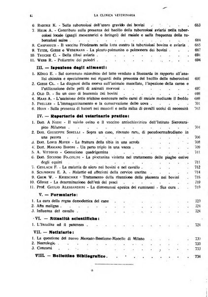 La clinica veterinaria rivista di medicina e chirurgia pratica degli animali domestici