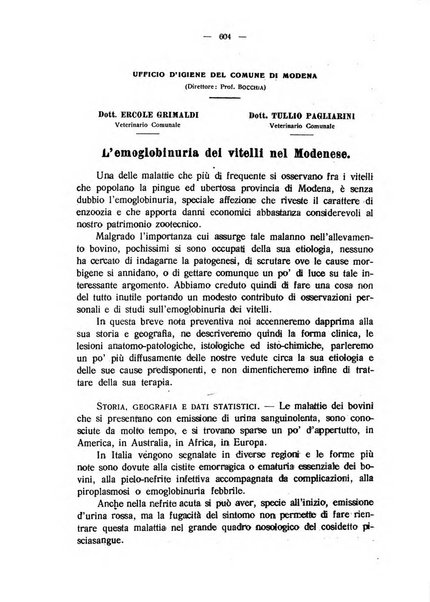 La clinica veterinaria rivista di medicina e chirurgia pratica degli animali domestici