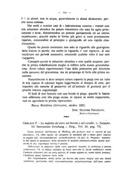 La clinica veterinaria rivista di medicina e chirurgia pratica degli animali domestici