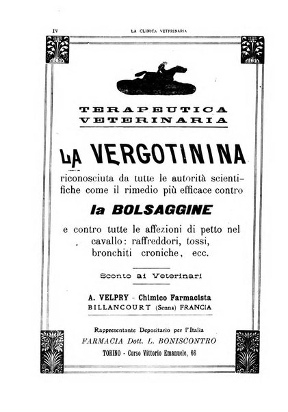 La clinica veterinaria rivista di medicina e chirurgia pratica degli animali domestici