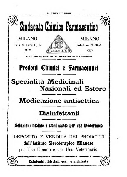 La clinica veterinaria rivista di medicina e chirurgia pratica degli animali domestici