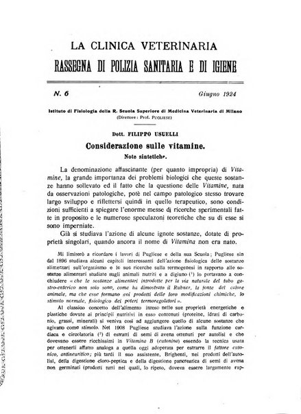 La clinica veterinaria rivista di medicina e chirurgia pratica degli animali domestici