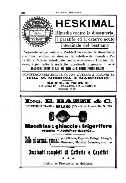 La clinica veterinaria rivista di medicina e chirurgia pratica degli animali domestici