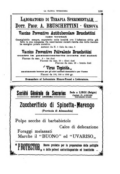 La clinica veterinaria rivista di medicina e chirurgia pratica degli animali domestici