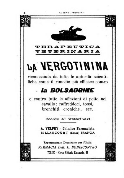 La clinica veterinaria rivista di medicina e chirurgia pratica degli animali domestici