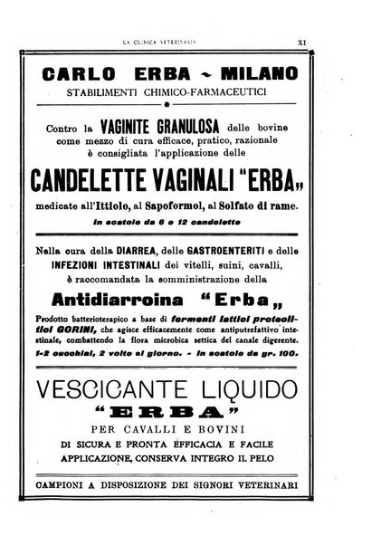 La clinica veterinaria rivista di medicina e chirurgia pratica degli animali domestici