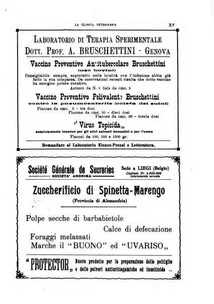 La clinica veterinaria rivista di medicina e chirurgia pratica degli animali domestici