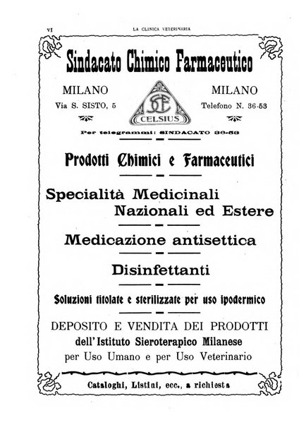 La clinica veterinaria rivista di medicina e chirurgia pratica degli animali domestici