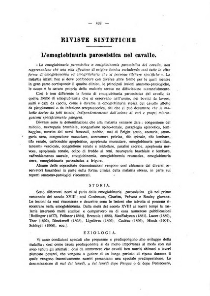 La clinica veterinaria rivista di medicina e chirurgia pratica degli animali domestici