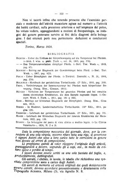 La clinica veterinaria rivista di medicina e chirurgia pratica degli animali domestici