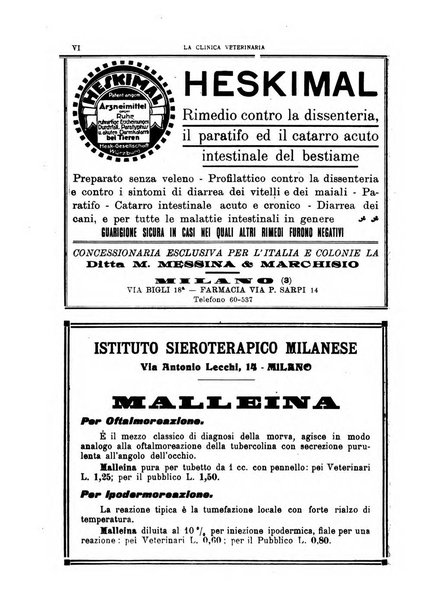 La clinica veterinaria rivista di medicina e chirurgia pratica degli animali domestici