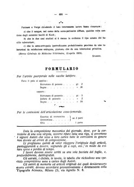 La clinica veterinaria rivista di medicina e chirurgia pratica degli animali domestici