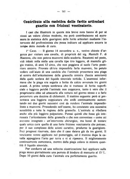 La clinica veterinaria rivista di medicina e chirurgia pratica degli animali domestici