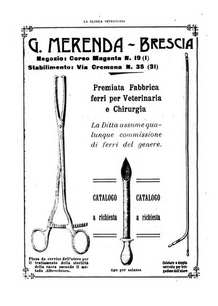 La clinica veterinaria rivista di medicina e chirurgia pratica degli animali domestici