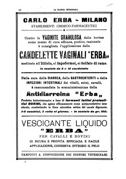 La clinica veterinaria rivista di medicina e chirurgia pratica degli animali domestici