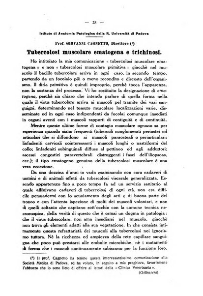 La clinica veterinaria rivista di medicina e chirurgia pratica degli animali domestici