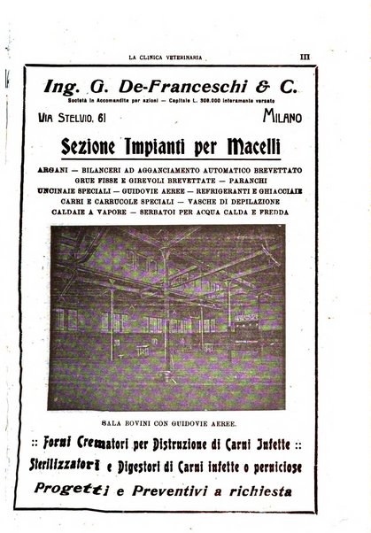 La clinica veterinaria rivista di medicina e chirurgia pratica degli animali domestici