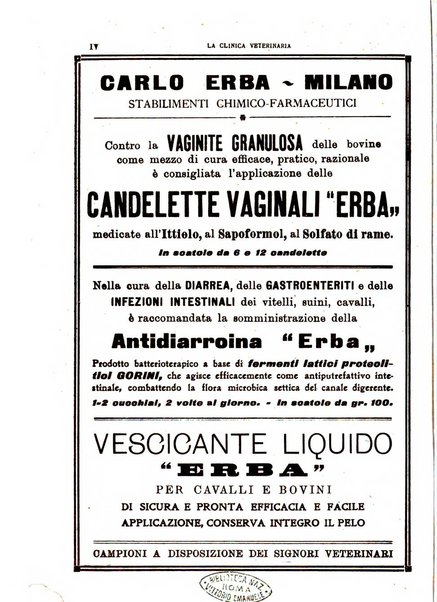 La clinica veterinaria rivista di medicina e chirurgia pratica degli animali domestici