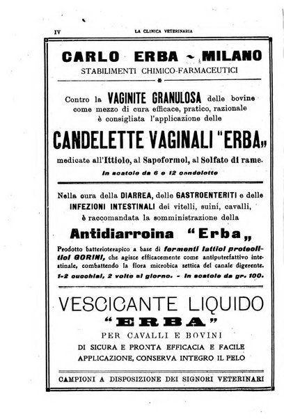 La clinica veterinaria rivista di medicina e chirurgia pratica degli animali domestici