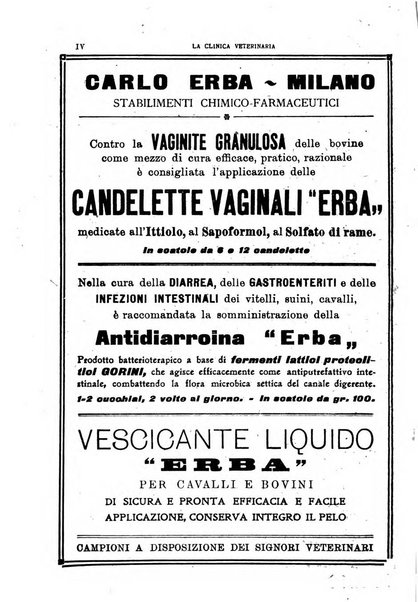 La clinica veterinaria rivista di medicina e chirurgia pratica degli animali domestici