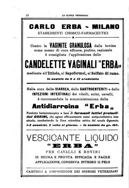 La clinica veterinaria rivista di medicina e chirurgia pratica degli animali domestici