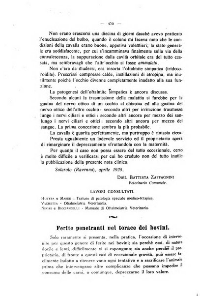 La clinica veterinaria rivista di medicina e chirurgia pratica degli animali domestici