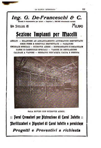 La clinica veterinaria rivista di medicina e chirurgia pratica degli animali domestici