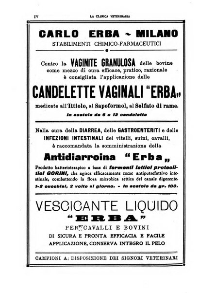 La clinica veterinaria rivista di medicina e chirurgia pratica degli animali domestici