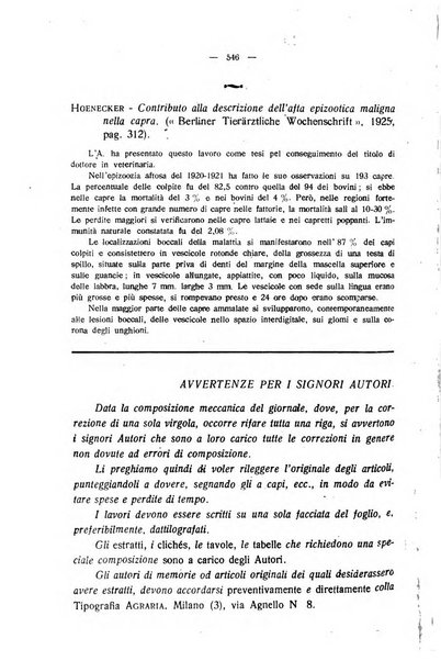 La clinica veterinaria rivista di medicina e chirurgia pratica degli animali domestici