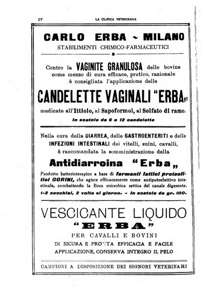 La clinica veterinaria rivista di medicina e chirurgia pratica degli animali domestici