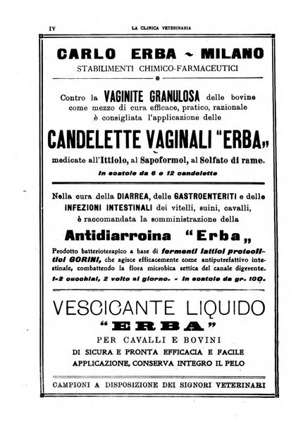 La clinica veterinaria rivista di medicina e chirurgia pratica degli animali domestici