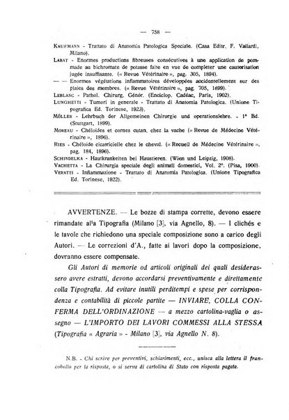 La clinica veterinaria rivista di medicina e chirurgia pratica degli animali domestici