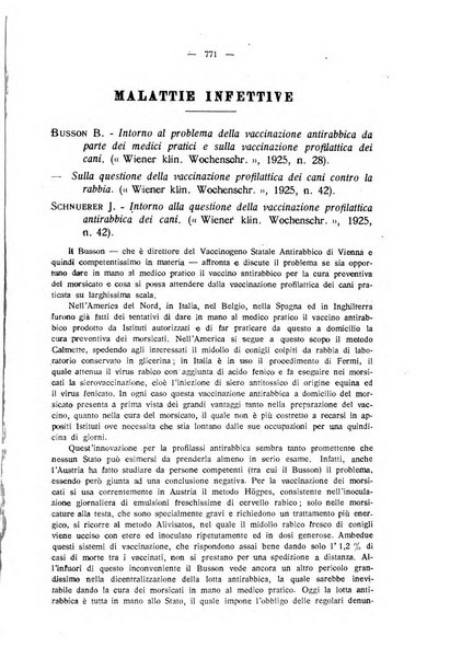 La clinica veterinaria rivista di medicina e chirurgia pratica degli animali domestici