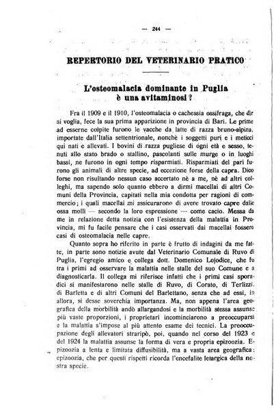 La clinica veterinaria rivista di medicina e chirurgia pratica degli animali domestici