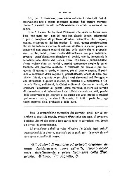 La clinica veterinaria rivista di medicina e chirurgia pratica degli animali domestici