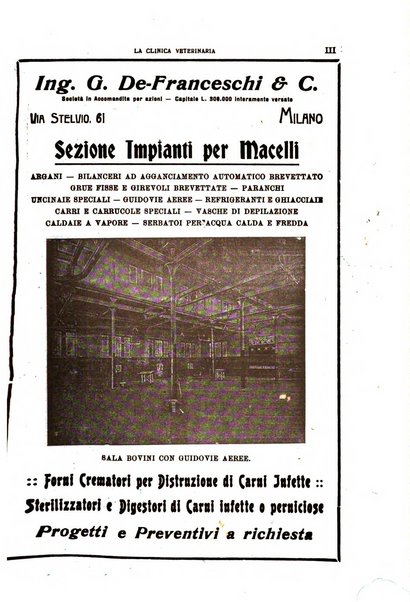 La clinica veterinaria rivista di medicina e chirurgia pratica degli animali domestici