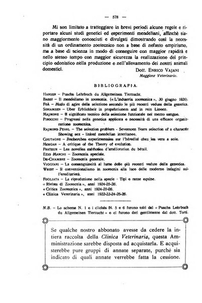 La clinica veterinaria rivista di medicina e chirurgia pratica degli animali domestici