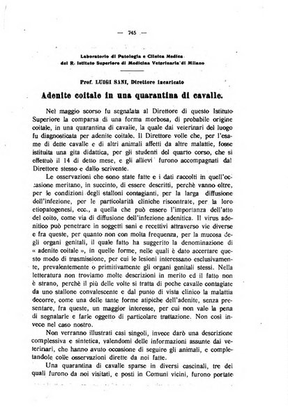 La clinica veterinaria rivista di medicina e chirurgia pratica degli animali domestici