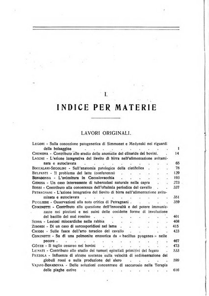 La clinica veterinaria rivista di medicina e chirurgia pratica degli animali domestici