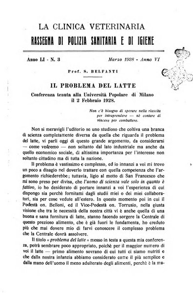 La clinica veterinaria rivista di medicina e chirurgia pratica degli animali domestici