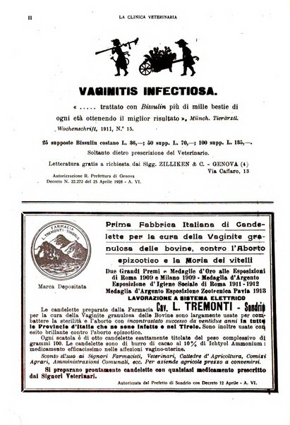 La clinica veterinaria rivista di medicina e chirurgia pratica degli animali domestici