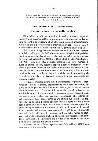 La clinica veterinaria rivista di medicina e chirurgia pratica degli animali domestici