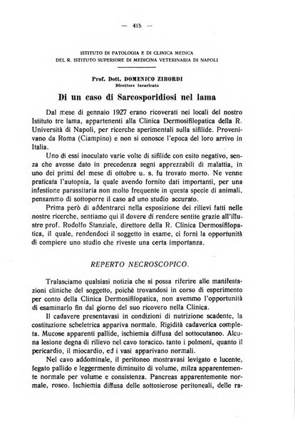 La clinica veterinaria rivista di medicina e chirurgia pratica degli animali domestici