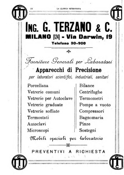 La clinica veterinaria rivista di medicina e chirurgia pratica degli animali domestici