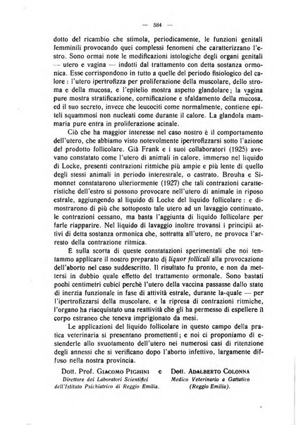 La clinica veterinaria rivista di medicina e chirurgia pratica degli animali domestici