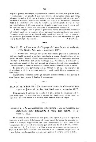 La clinica veterinaria rivista di medicina e chirurgia pratica degli animali domestici