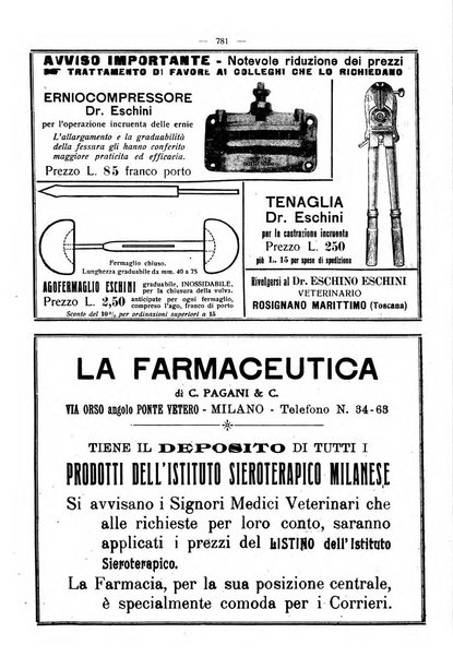 La clinica veterinaria rivista di medicina e chirurgia pratica degli animali domestici