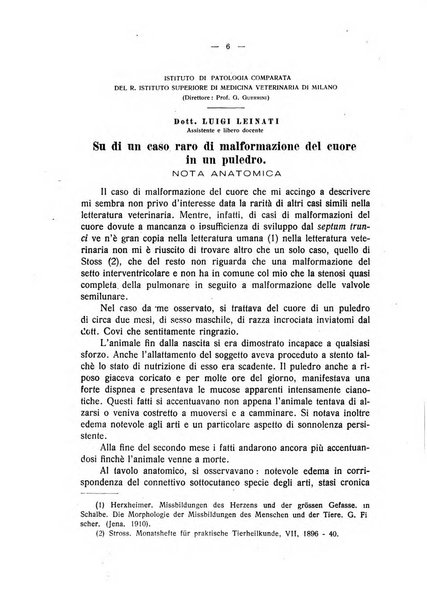 La clinica veterinaria rivista di medicina e chirurgia pratica degli animali domestici