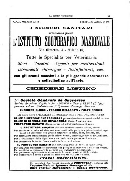 La clinica veterinaria rivista di medicina e chirurgia pratica degli animali domestici