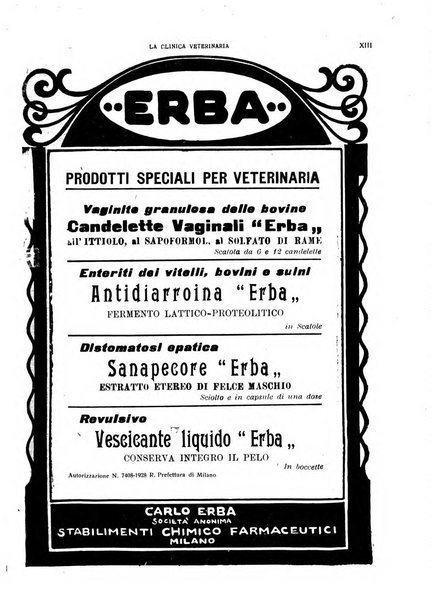 La clinica veterinaria rivista di medicina e chirurgia pratica degli animali domestici
